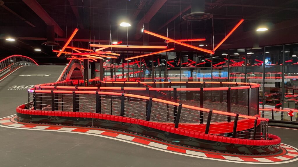 Red Hawk Casino Multilevel Gokart Track designed and built by 360 Karting